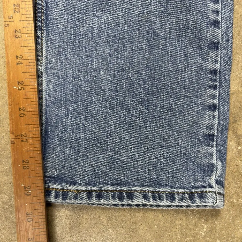 Levi’s 514 Straight Fit Blue Jeans Men’s Size 37x29.5 Distressed Wash Denim‎
